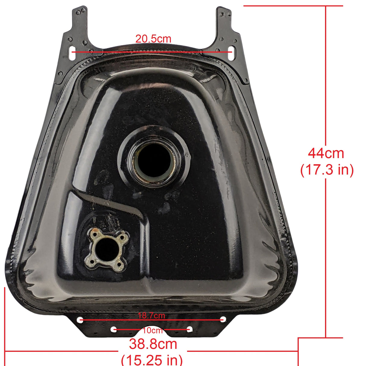 RedCap ATV Gas Fuel Tank Specifically Designed for, Linhai LH 300D 4x4 300cc, Cougar Cycle Terminator 300cc, Massimo 400cc MSA, ATVs Quad - Version JJJ (Black)
