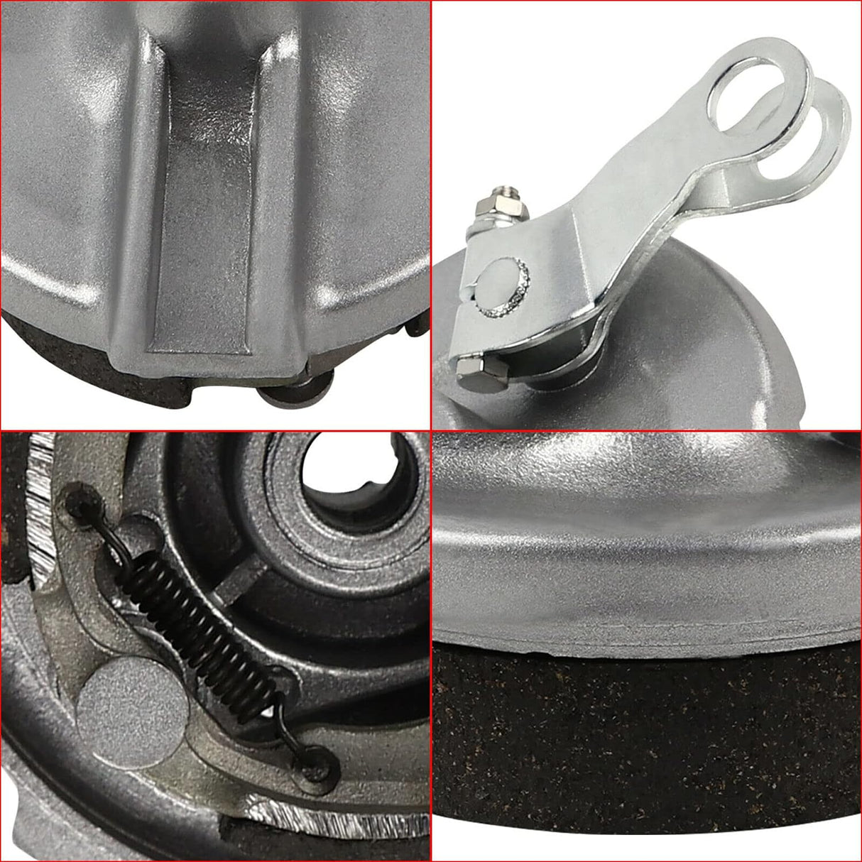 RedCap's 1 Pair 10'' Dirt Pit Bike Rear Wheel Drum Brake Shoe System Set for 70-110CC CRF50 - Enhanced Control and Safety