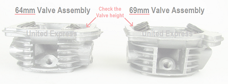 100cc Head Assembly (64mm) for Scooter Big Bore Kit