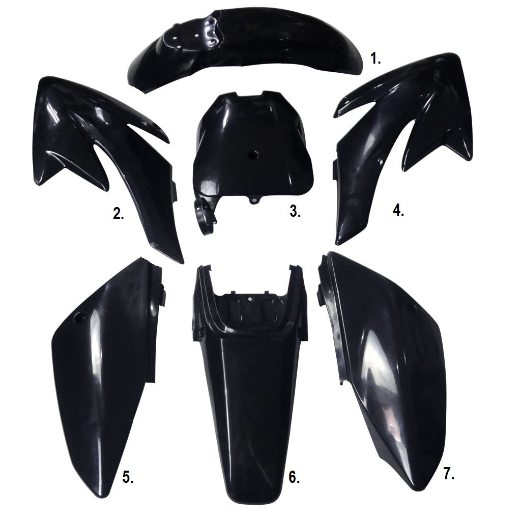 3. Name Plate, Body Plastic, CRF70, Apollo 007, BLACK
