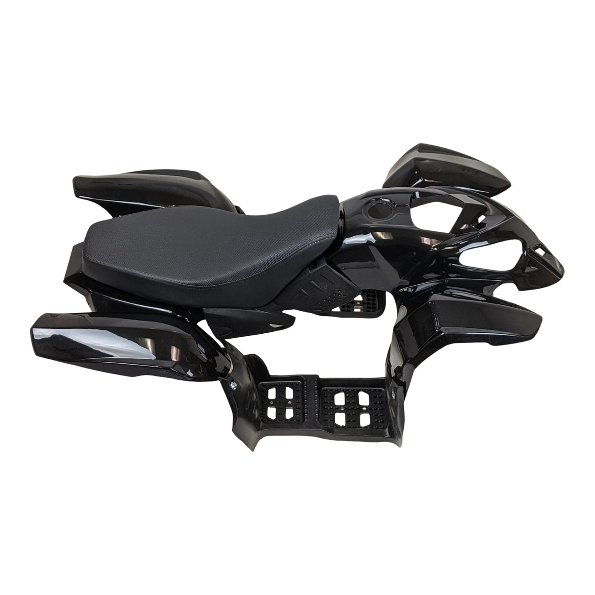 ATV Body Fender Assembly with Seat for Panther 110PL, 125PL, Coolster 3050B, TaoTao ATA110L Peace & Mudcat 90cc-110cc Models (Sleek Black)