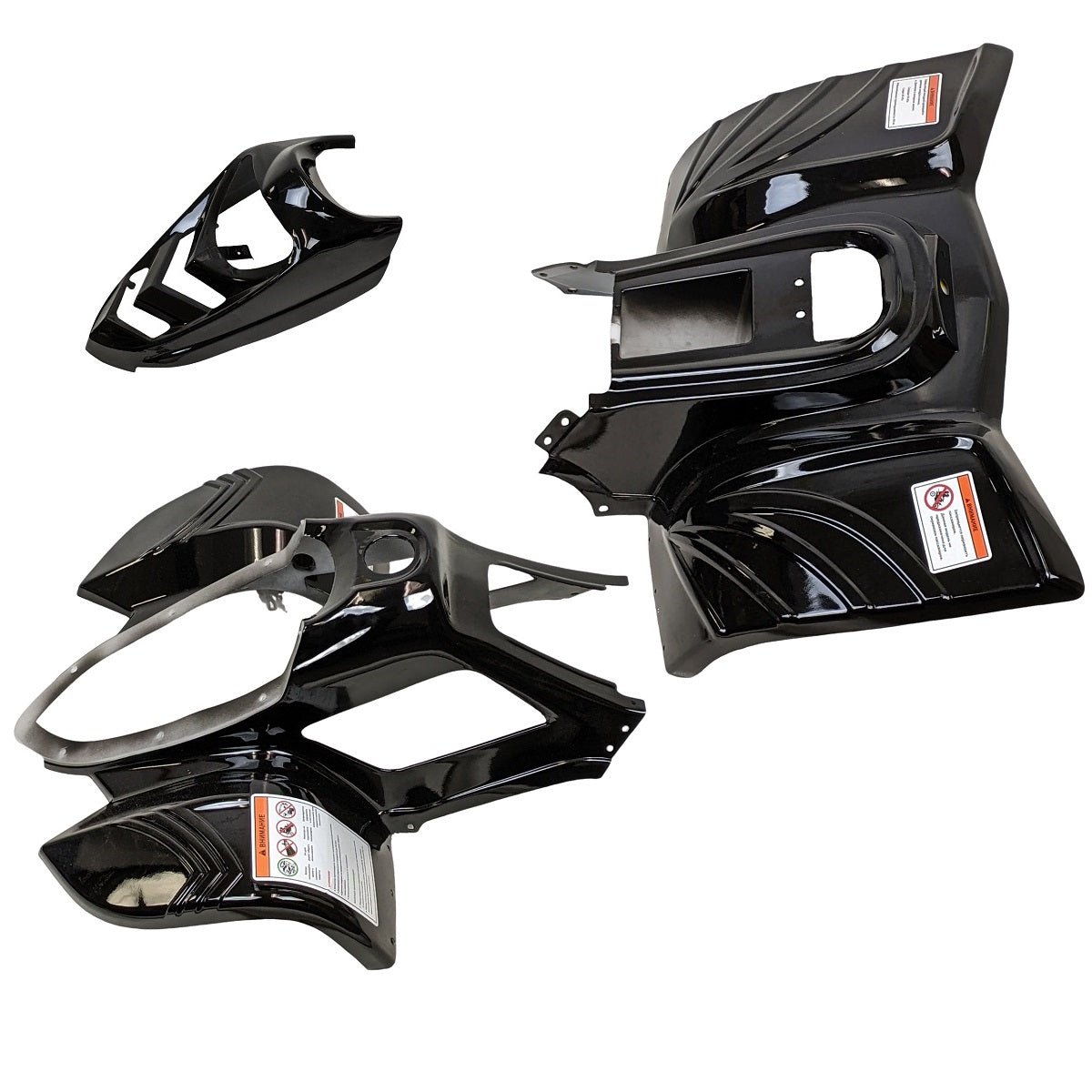2 Piece ATV Body Fender Kit Tao Tao ATA110B, BoulderB1 - Glossy Black