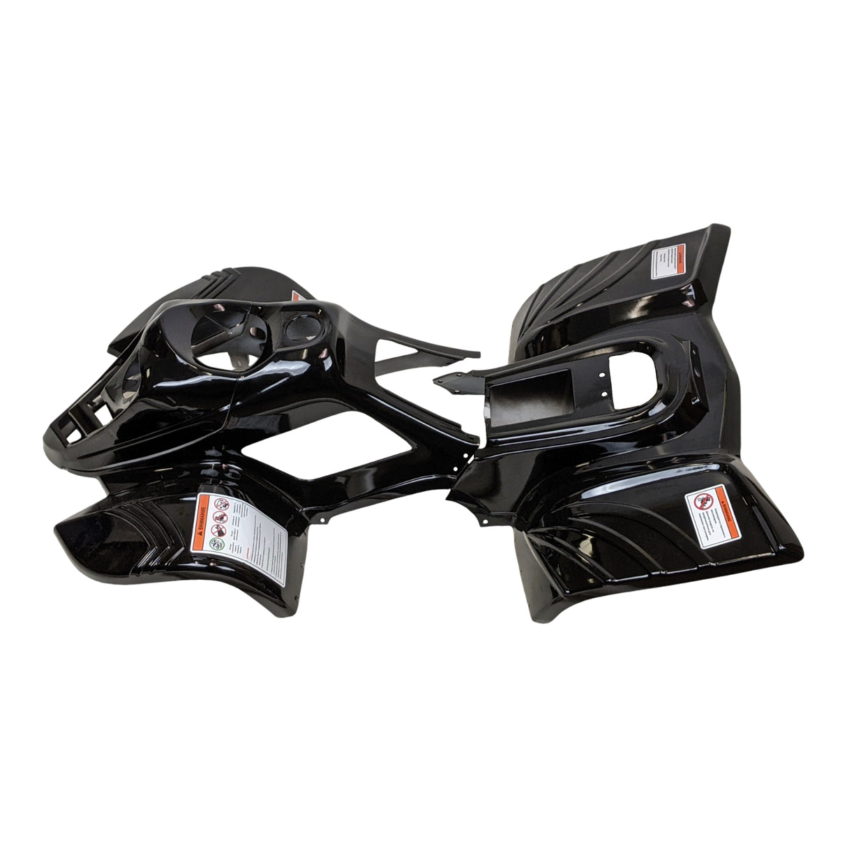 2 Piece ATV Body Fender Kit Tao Tao ATA110B, BoulderB1 - Glossy Black