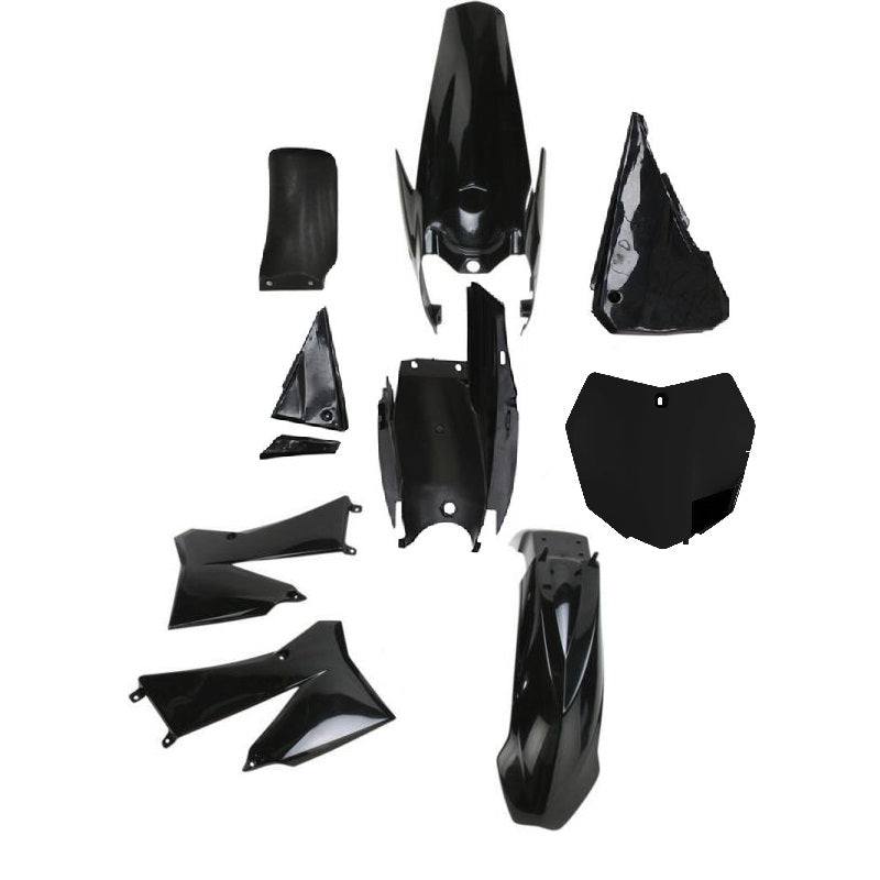 Complete Plastic Fender Fairing Body Kit for KTM 85 SX85/105 KTM250 SX XC Dirt Bike Replacement for 2006-2012 Models (Black)