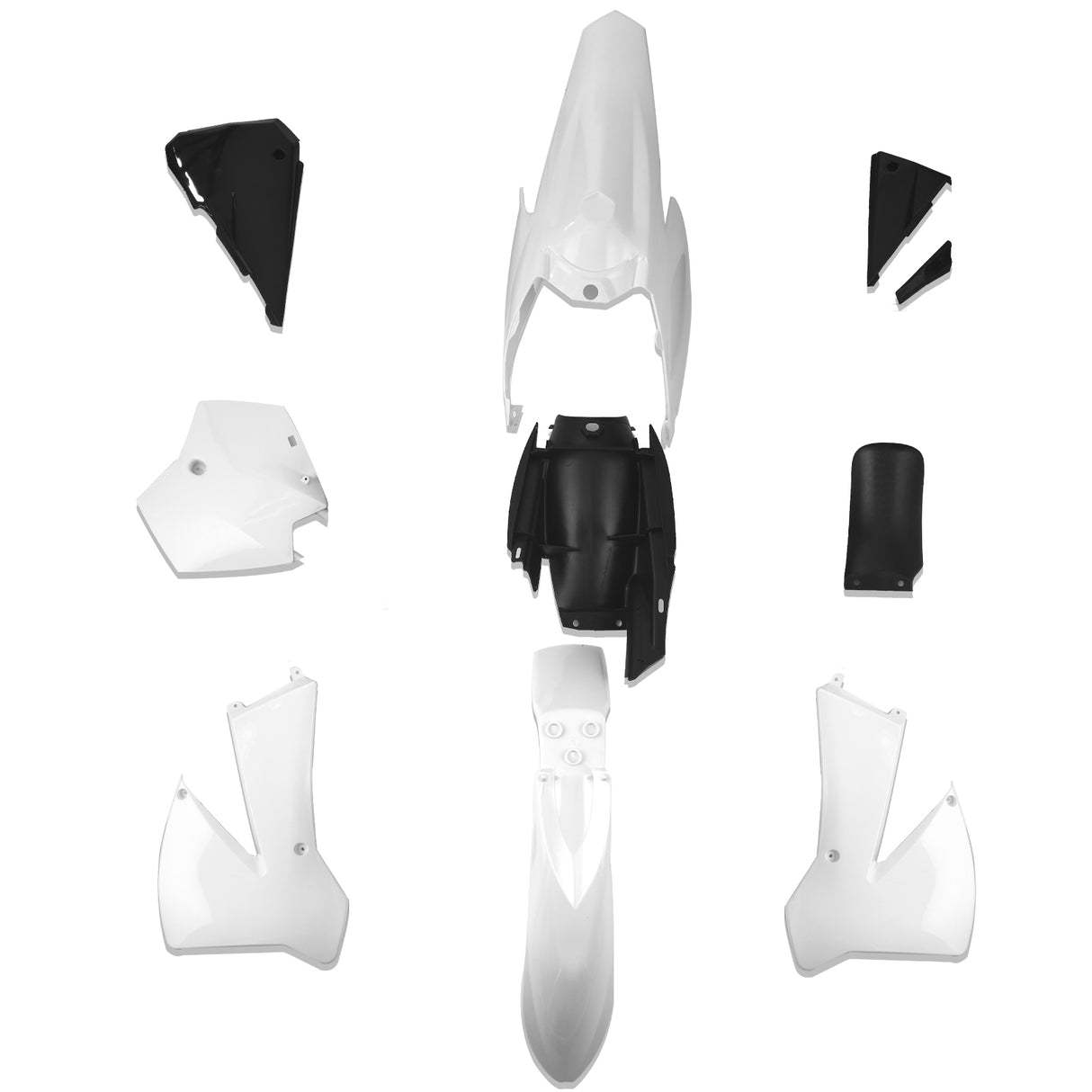 Complete Plastic Fender Fairing Body Kit for KTM 85 SX85/105 KTM250 SX XC Dirt Bike Replacement for 2006-2012 Models (White)