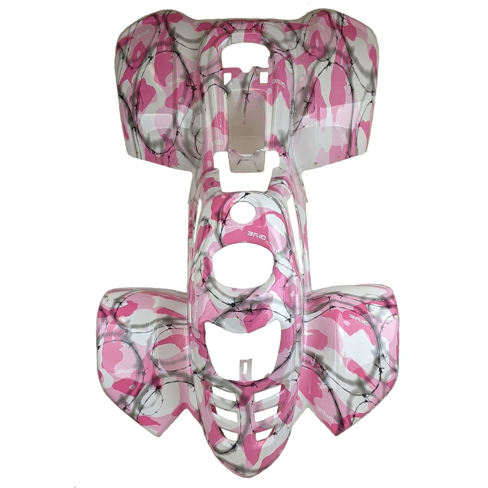 ATV Body Fender Kit - Coolster 3050C 110cc - Pink Camo w/ Barb Wire
