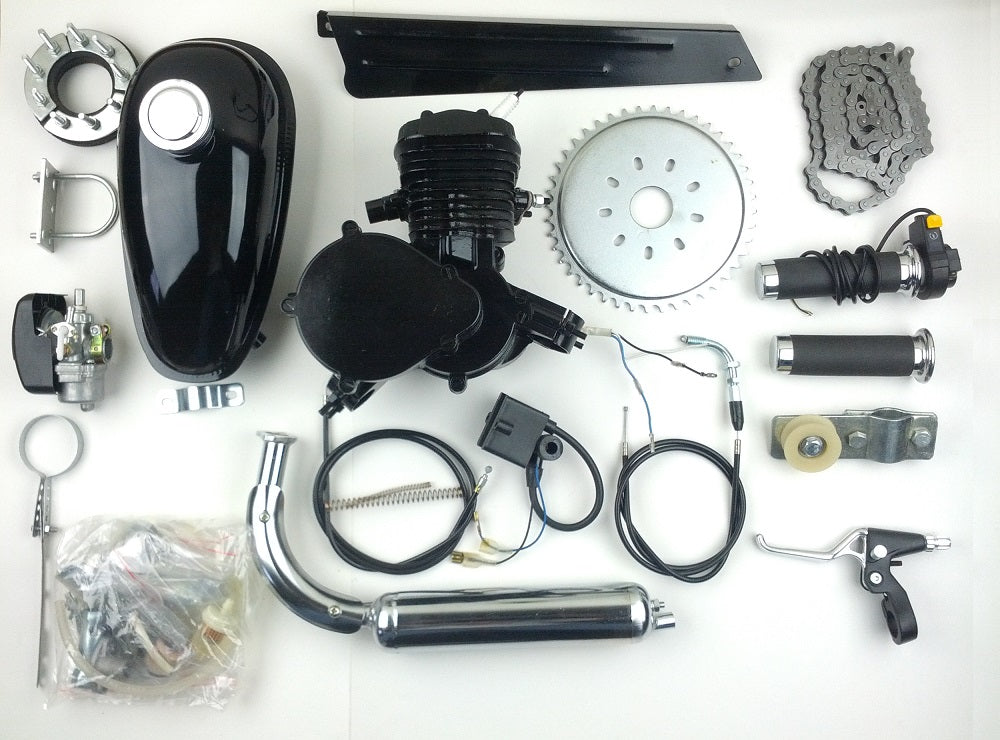 66/80cc PK80 2-Stroke Black PK80 Bicycle Engine Kit