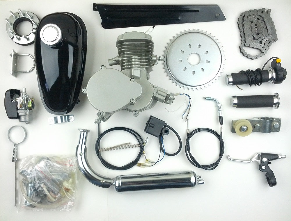 48cc 2-Stroke Silver Bicycle Engine Kit