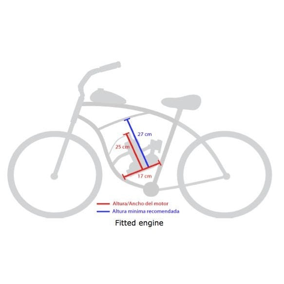 66/80cc PK80 2-Stroke Silver PK80 Bicycle Engine Kit