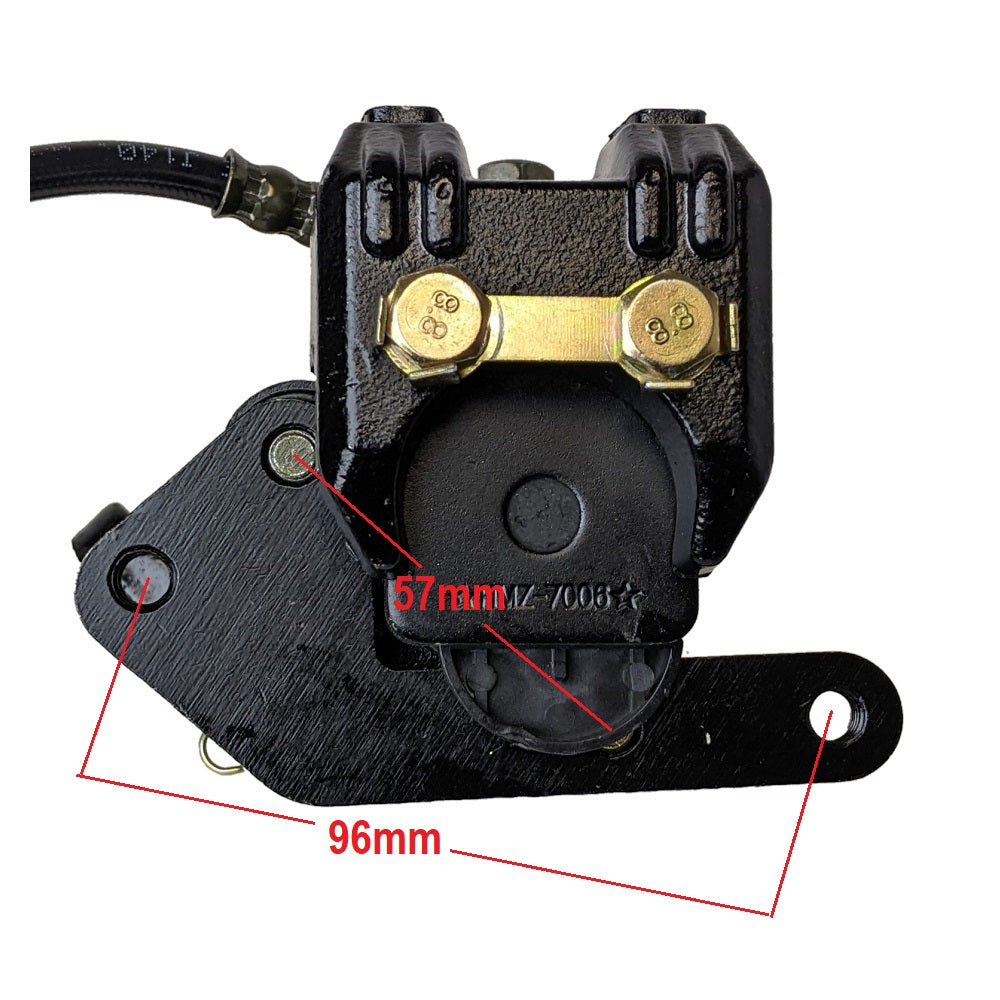 RedCap Rear Disc Brake Caliper with Master Cylinder Assembly Included, Pads, Brake Line Hose, Brake Fluid Reservoir for Jonway Sport 200cc Chinese ATV Models - Upgrade Your vehicle Braking System