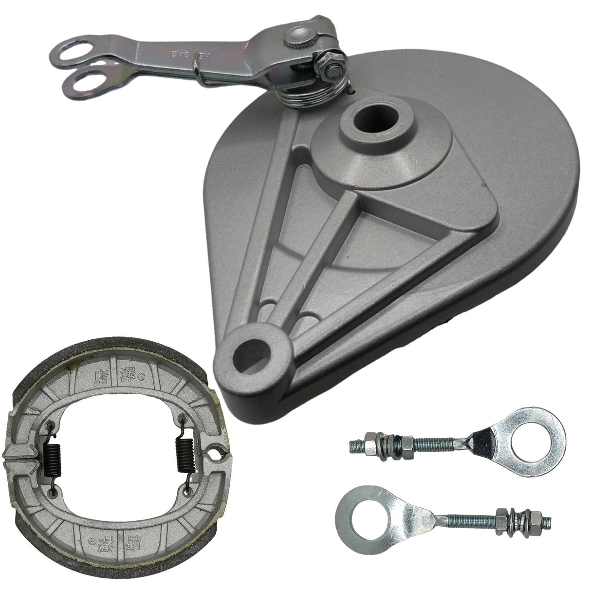 Rear Drum Brake Cover Shoe Kit with Chain Tensioner for Coleman CT200U BT200X CT200UEX Minibikes