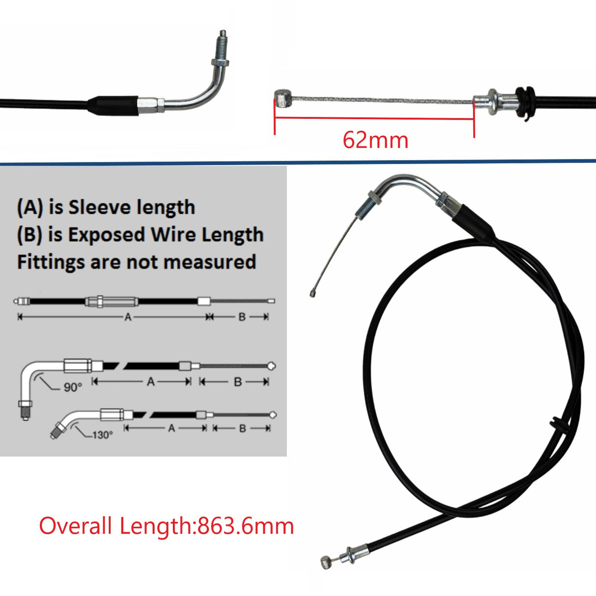 Throttle Cable Kazuma Mini Falcon 90