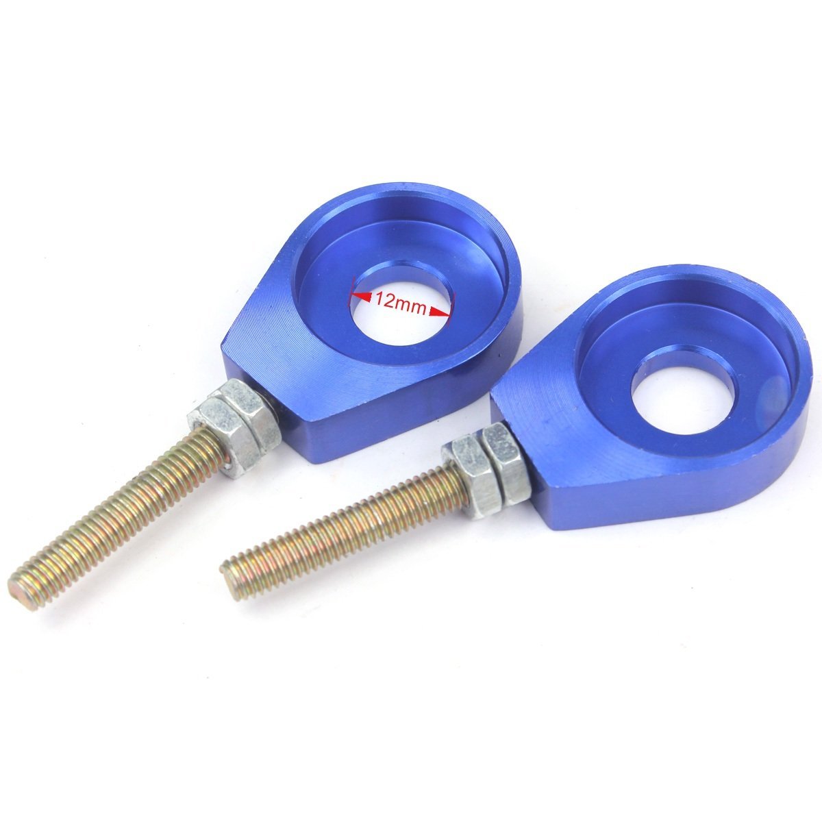 Chain adjuster CNC Aluminum Dirt Bike 12mm - BLUE