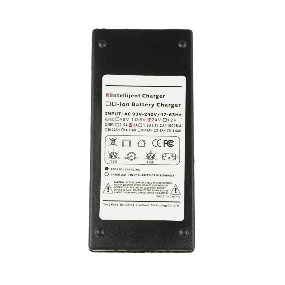 22V 2A Electric Scooter Battery Charger for 12V Electric E-Bikes Sccoters