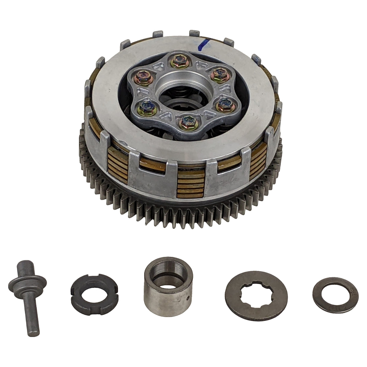 6 Plate Clutch Assembly for CG150 CG175 CG200 CG250 XMT 250 EFI Engines Fits Tricycle ATV Dirt Bike Go Kart Jonway
