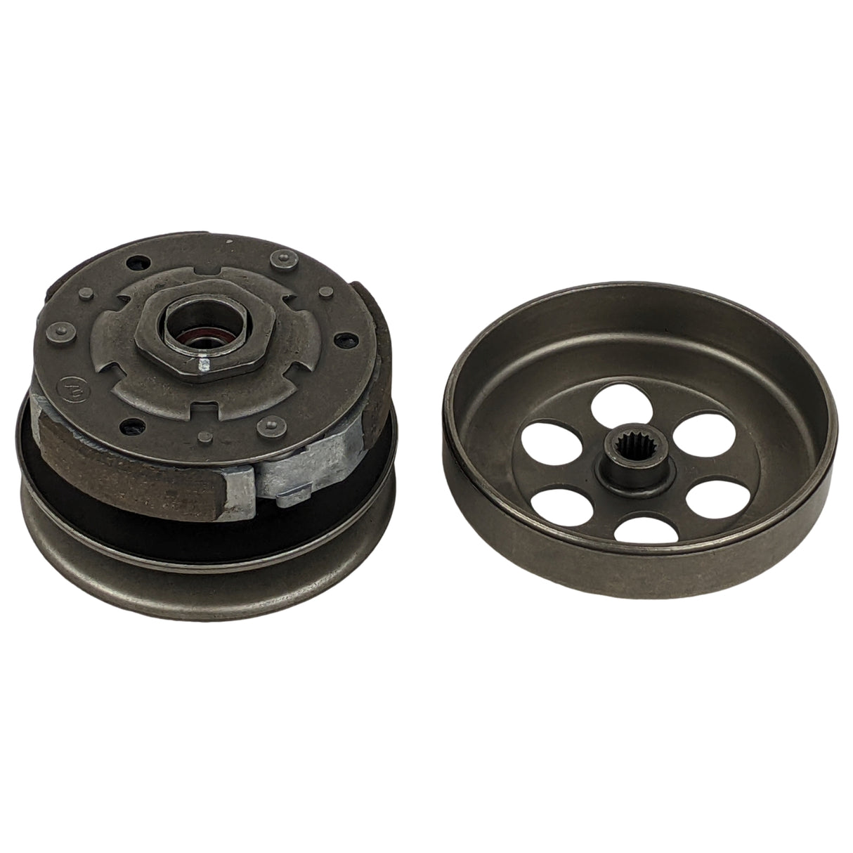 RedCap Complete Clutch Assembly Includes - Drive Pulley, Sheave, Springs, Clutch, Clutch Bell - for Vento R4 Triton 50cc, JOG 90cc, Yamaha 90cc, 100cc, 1E50QMF, 1E52QMG, Minarelli Znen LongJia Scooter