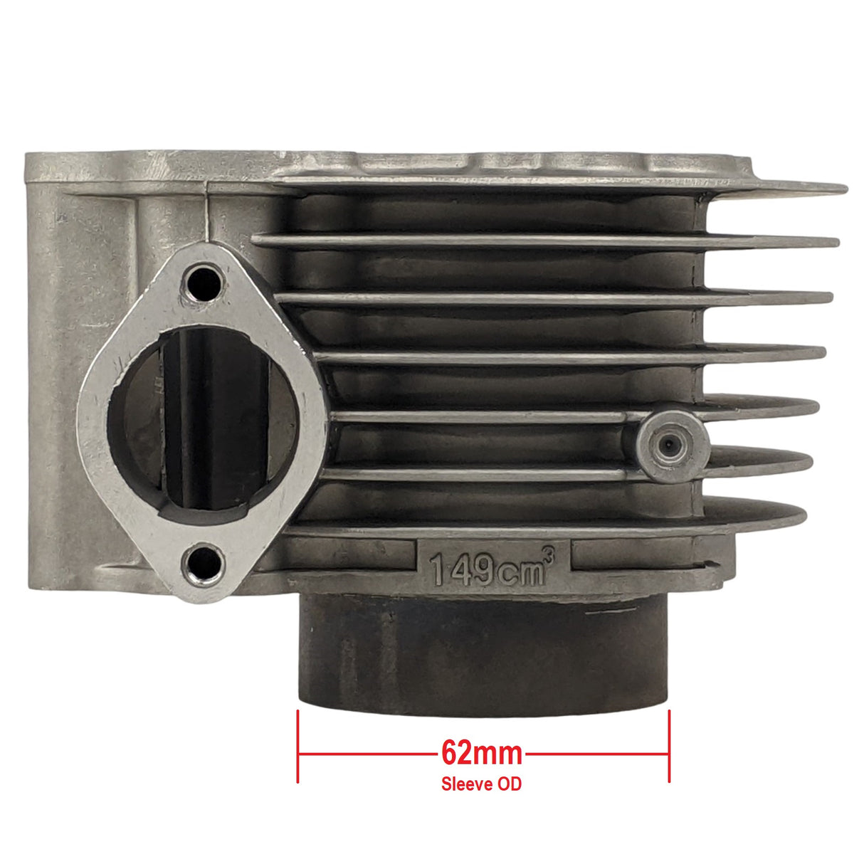 RedCap OEM 57mm Only Cylinder Head Assembly, Specifically Designed for GY6 150cc 4 Stroke Scooter Moped 157QMJ Roketa Peace JCL, Chines made engines - Aluminum Alloy Rebuild Kit