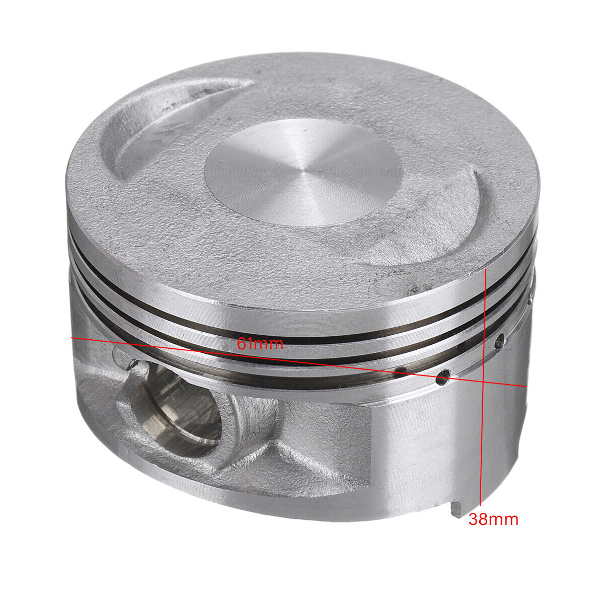 Motorcycle 61mm Big Bore Head Cylinder with Piston Rings for GY6 170cc - 200cc Bikes Engine Motor