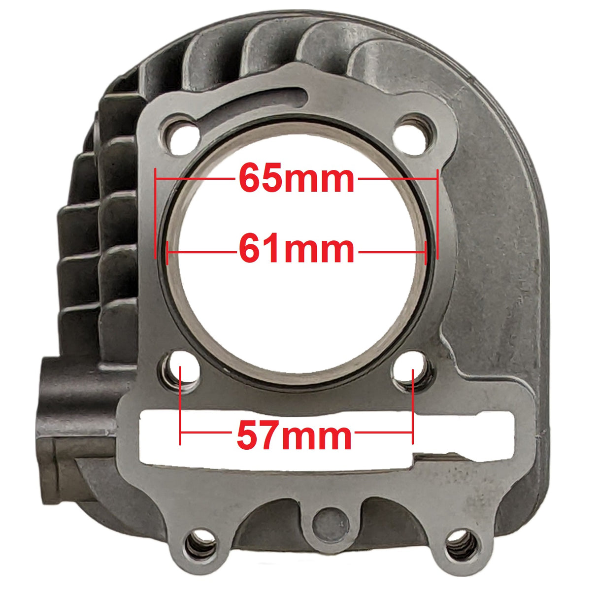 Motorcycle 61mm Big Bore Head Cylinder with Piston Rings for GY6 170cc - 200cc Bikes Engine Motor