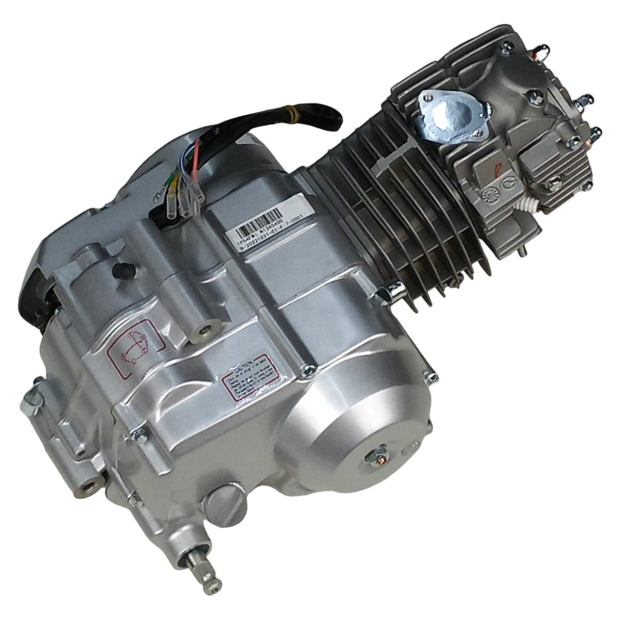 Lifan 125cc 4-Stroke Semi-Auto Engine with Honda Style Clutch Cover Assembly Compatible for 125cc Coolster, Taotao, Roketa, Kazuma, Terminator, Lynx, Redcat, Tank, Dirt Bike, Motorcycle (Silver)