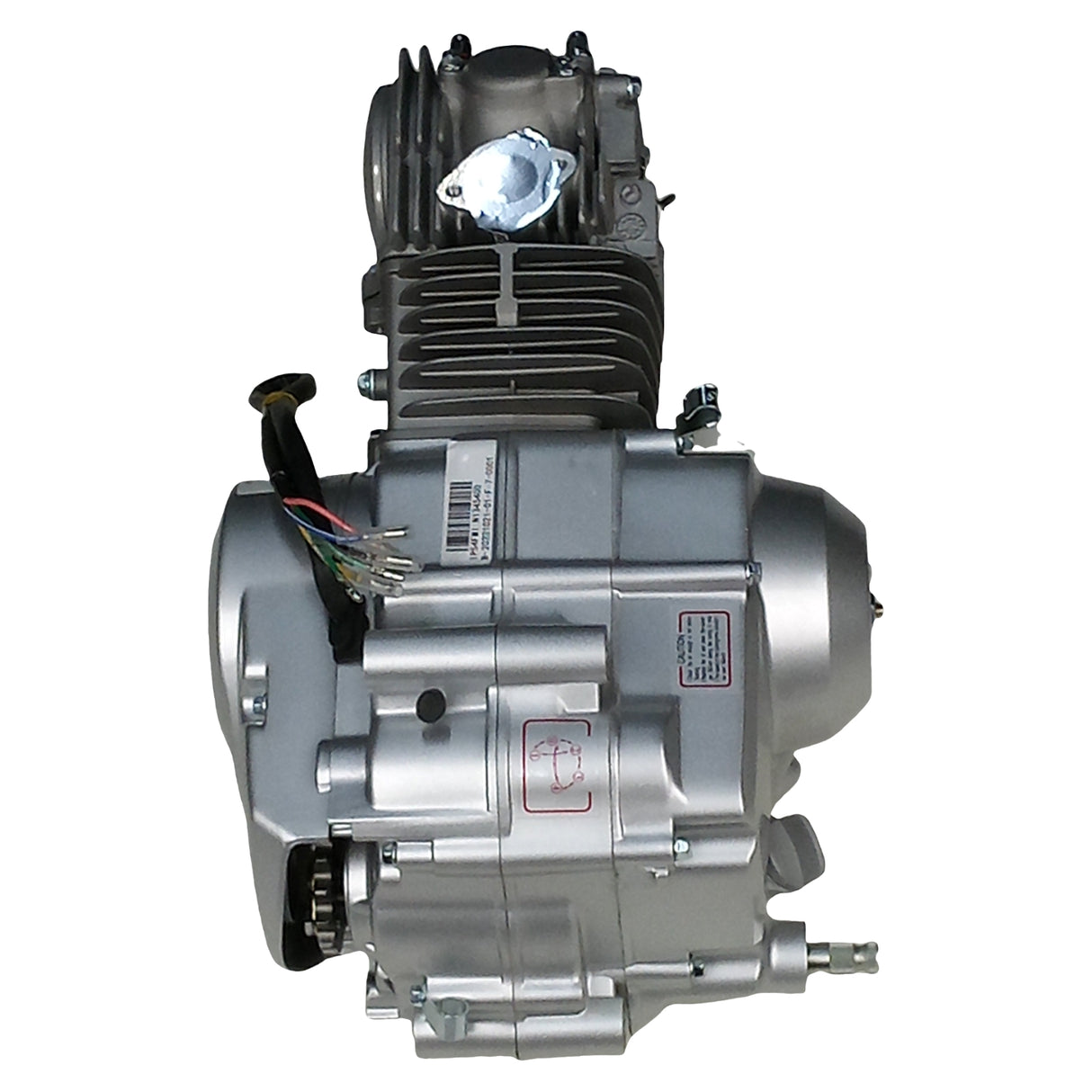 Lifan 125cc 4-Stroke Semi-Auto Engine with Honda Style Clutch Cover Assembly Compatible for 125cc Coolster, Taotao, Roketa, Kazuma, Terminator, Lynx, Redcat, Tank, Dirt Bike, Motorcycle (Silver)
