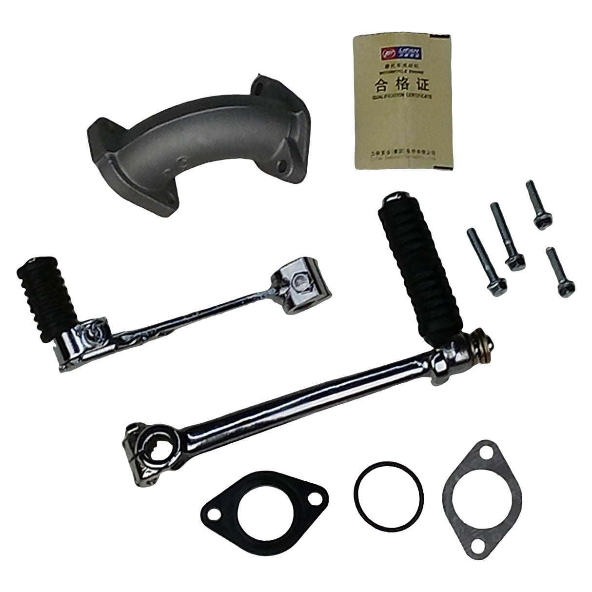 Lifan 125cc 4-Stroke Semi-Auto Engine with Honda Style Clutch Cover Assembly Compatible for 125cc Coolster, Taotao, Roketa, Kazuma, Terminator, Lynx, Redcat, Tank, Dirt Bike, Motorcycle (Silver)