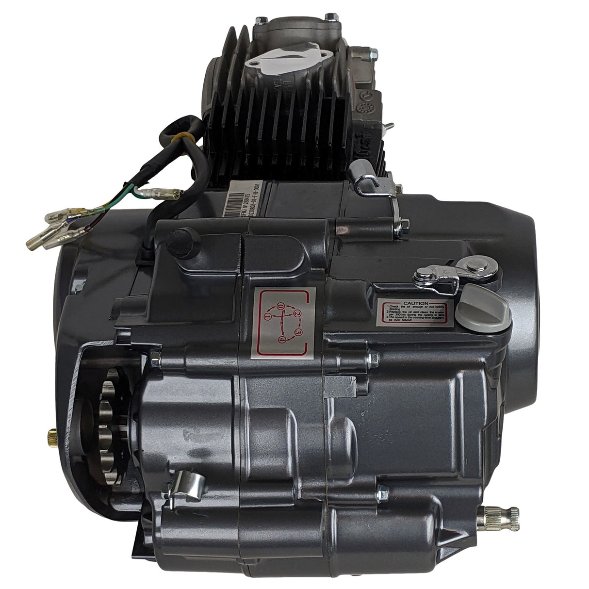 RedCap Lifan 140cc 4-Stroke Racing Engine Motor Kit, Single Cylinder Horizontal Oil-Cooled Kick Start, Compatible for XR50, XR70, CRF50, CRF70, ATC70, SDG, SSR, Dirt Bike, Pit Bike (Midnight Silver)