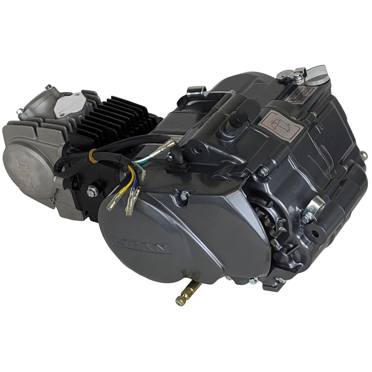 RedCap Lifan 140cc 4-Stroke Racing Engine Motor Kit, Single Cylinder Horizontal Oil-Cooled Kick Start, Compatible for XR50, XR70, CRF50, CRF70, ATC70, SDG, SSR, Dirt Bike, Pit Bike (Midnight Silver)