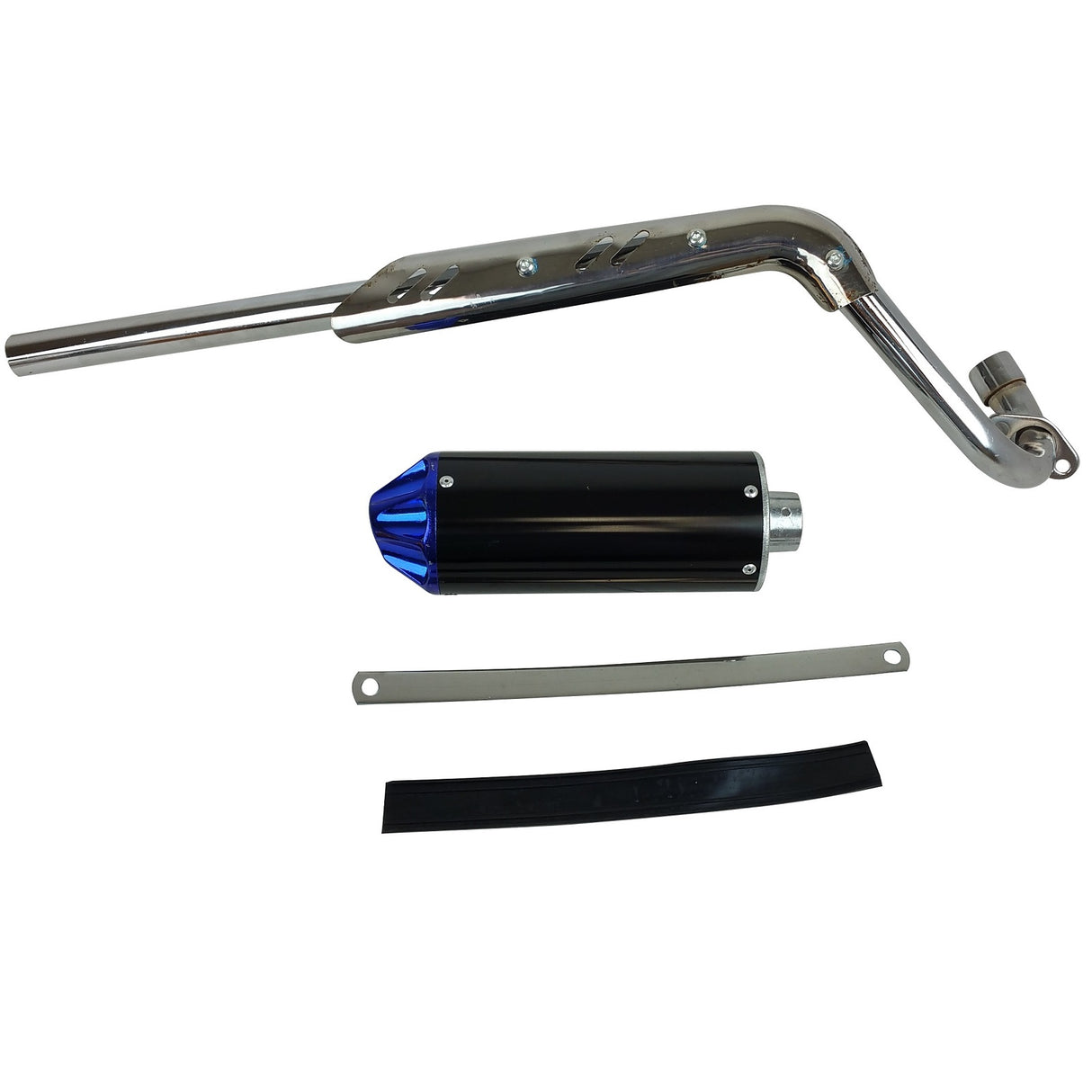 28mm Exhaust Pipe Muffler Honda CRF50 SSR Dirt Pit Bike ATV Quad 110cc 125cc Black/Blue