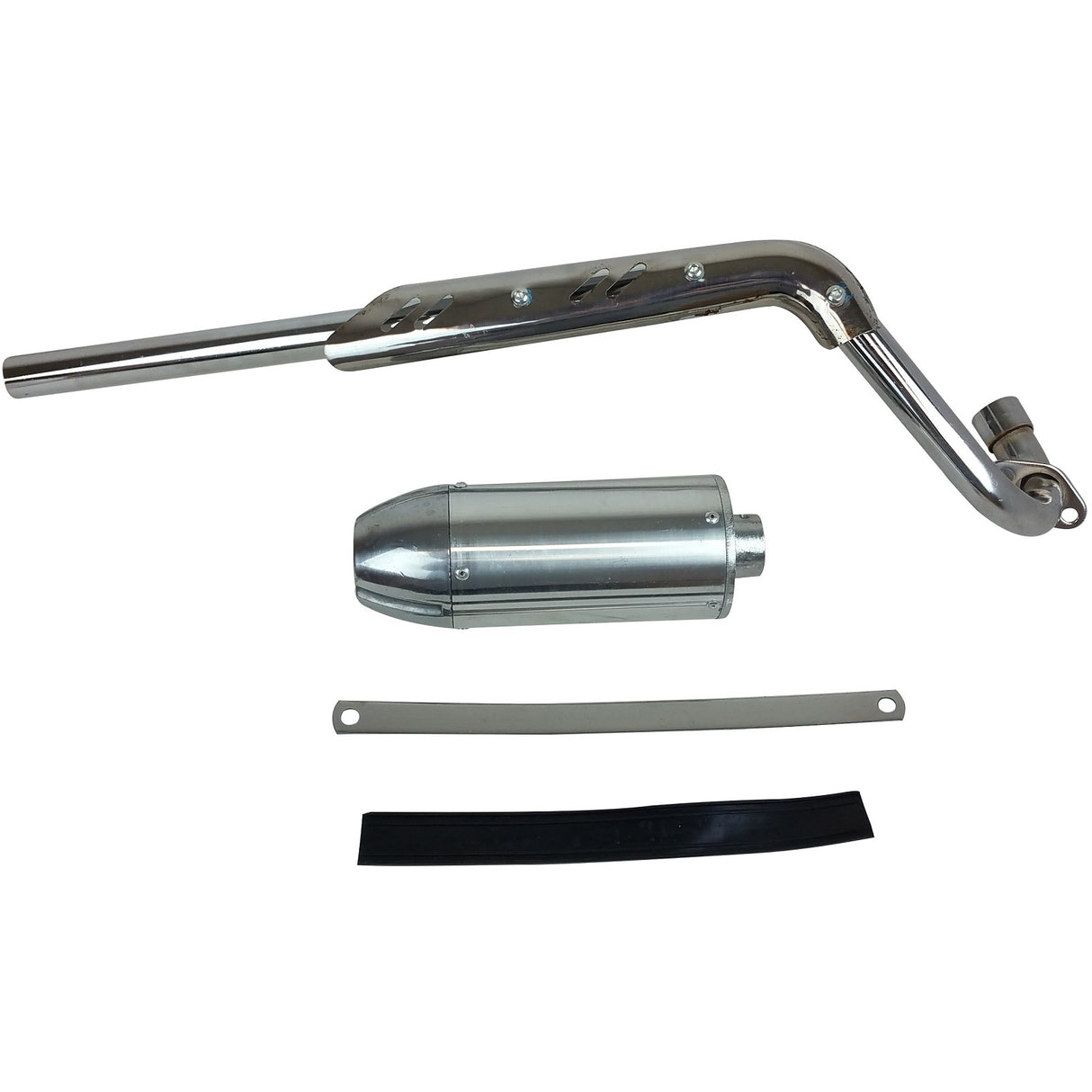 28mm Exhaust Pipe Muffler Honda CRF50 SSR Dirt Pit Bike ATV Quad 110cc 125cc Silver