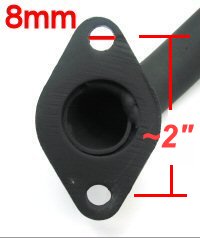 150 cc high flow scooter muffler/exhaust..- BLACK