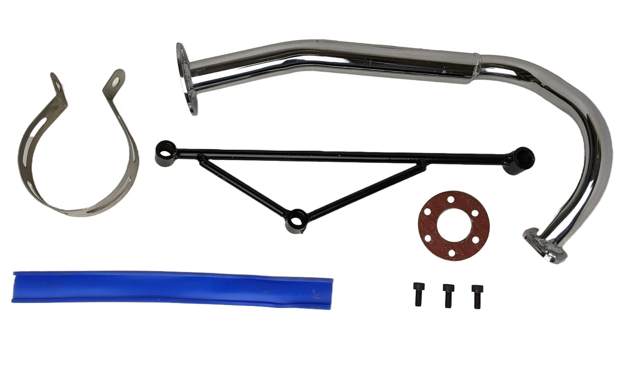50cc High Flow Scooter Muffler/Exhaust - BLACK