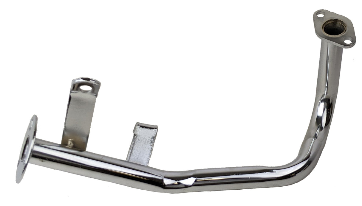 Header Pipe Assy for 50cc GY6 High Flow Exhaust - Version Welded Bracket