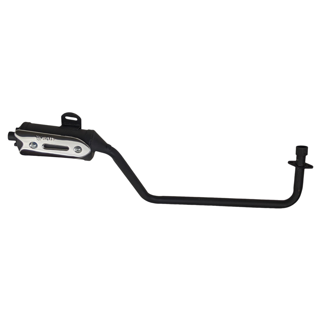 RedCap High Performance Exhaust Muffler Silencer Full System Assembly- Compatible with Rider 125 - Version CY125ATV-1, Cougar Vitacci Rider and Various Models - Black