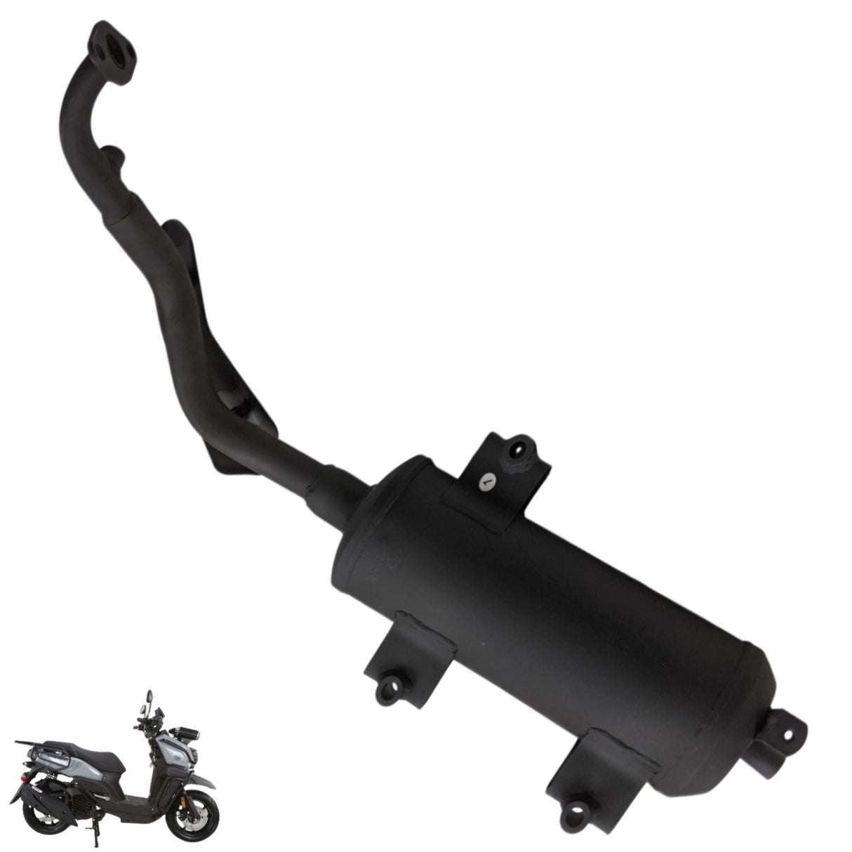 Muffler & Heat Shield Assembly for Gator Tank 200cc GY6 Scooter