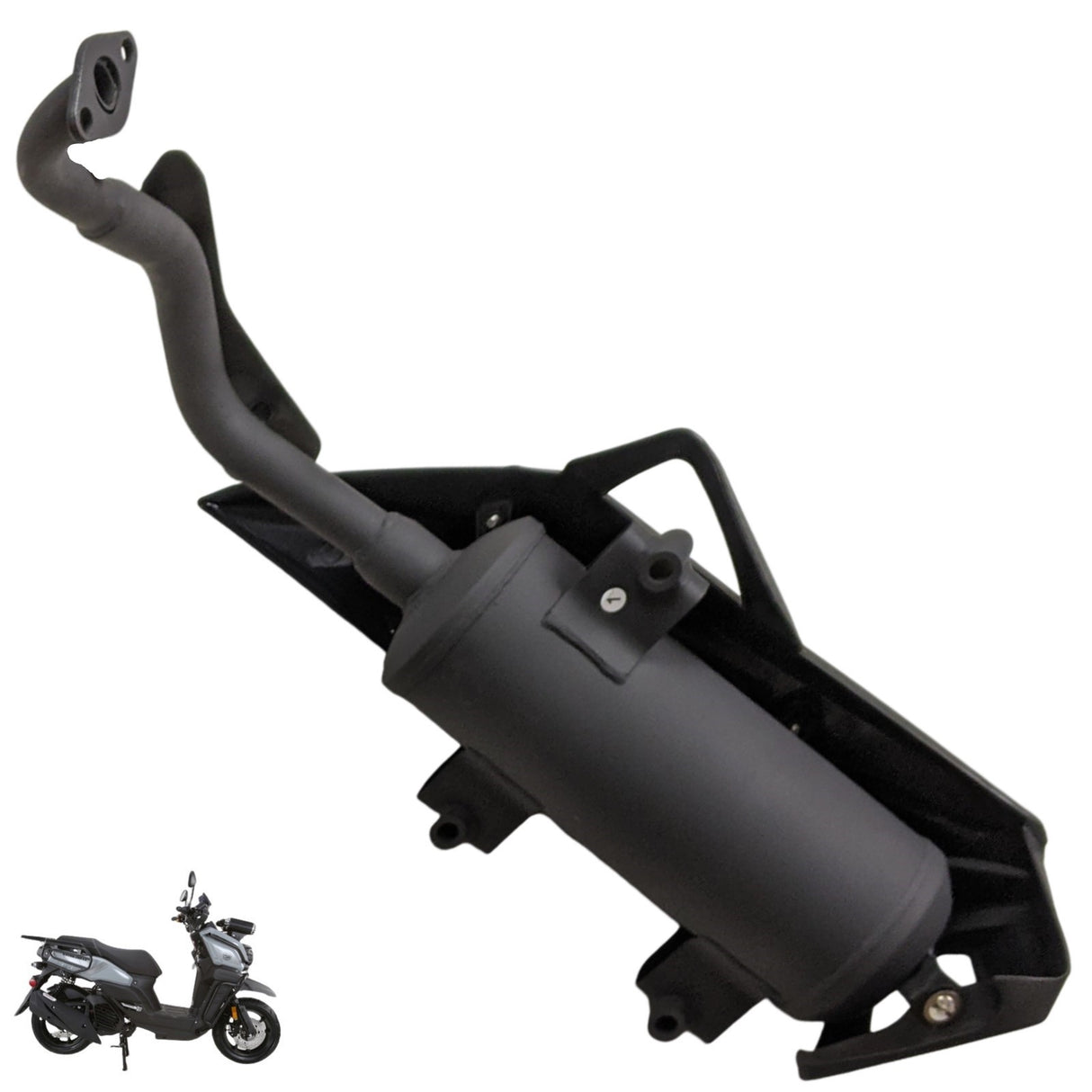 Muffler & Heat Shield Assembly for Gator Tank 200cc GY6 Scooter