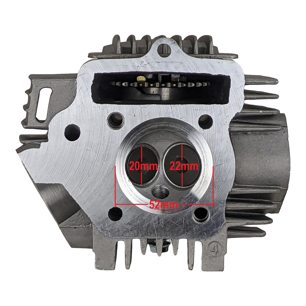 52.4mm Bore Cylinder Head for 4-Stroke 110cc 90cc ATV Dirt Bike Go Kart Engine