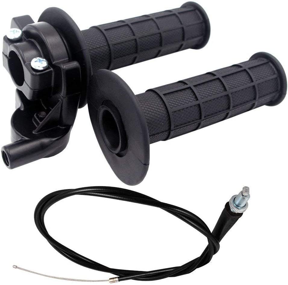 Throttle Grips Cable Kit Assembly 7/8"- Mini Baja MB165 MB200 5.5/6.5hp 196cc 200cc Doodlebug Bike 50"