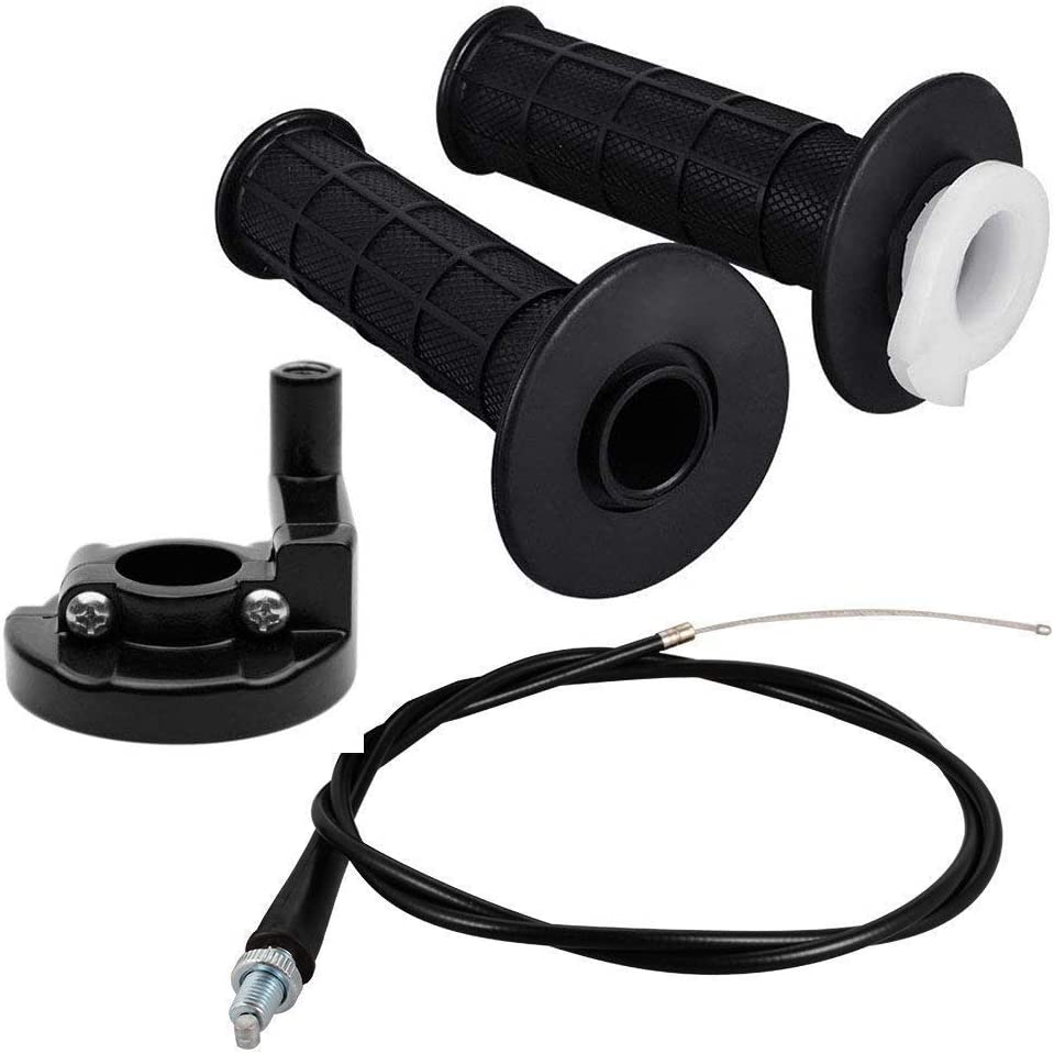 Throttle Grips Cable Kit Assembly 7/8"- Mini Baja MB165 MB200 5.5/6.5hp 196cc 200cc Doodlebug Bike 50"