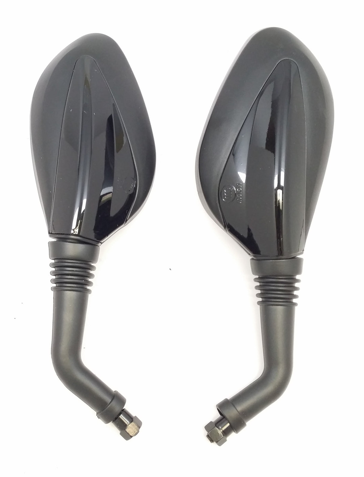 Mirrors, 8mm, BLACK, Set of 2, Scooter