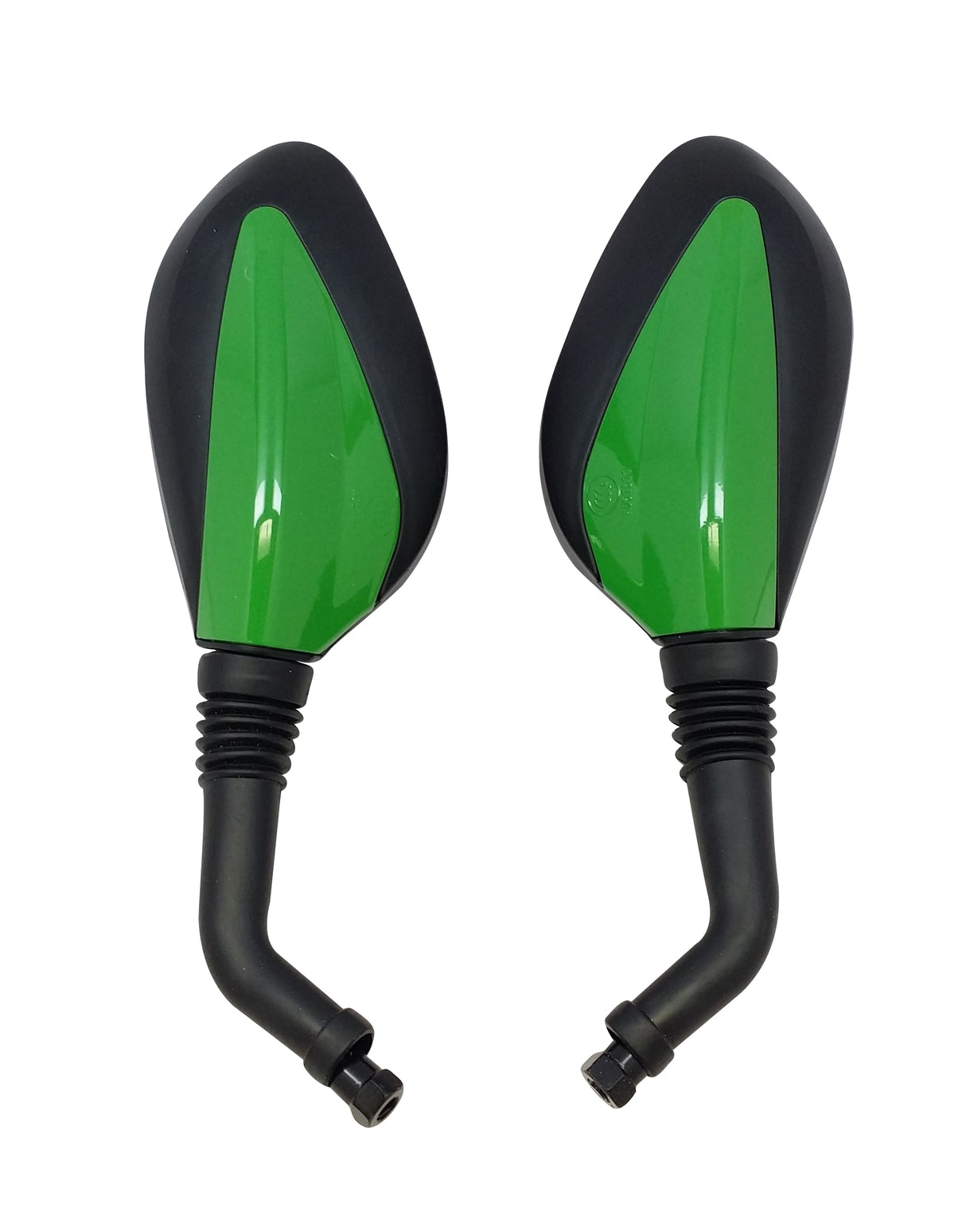 Mirrors, 8mm, GREEN, Set of 2, Scooter