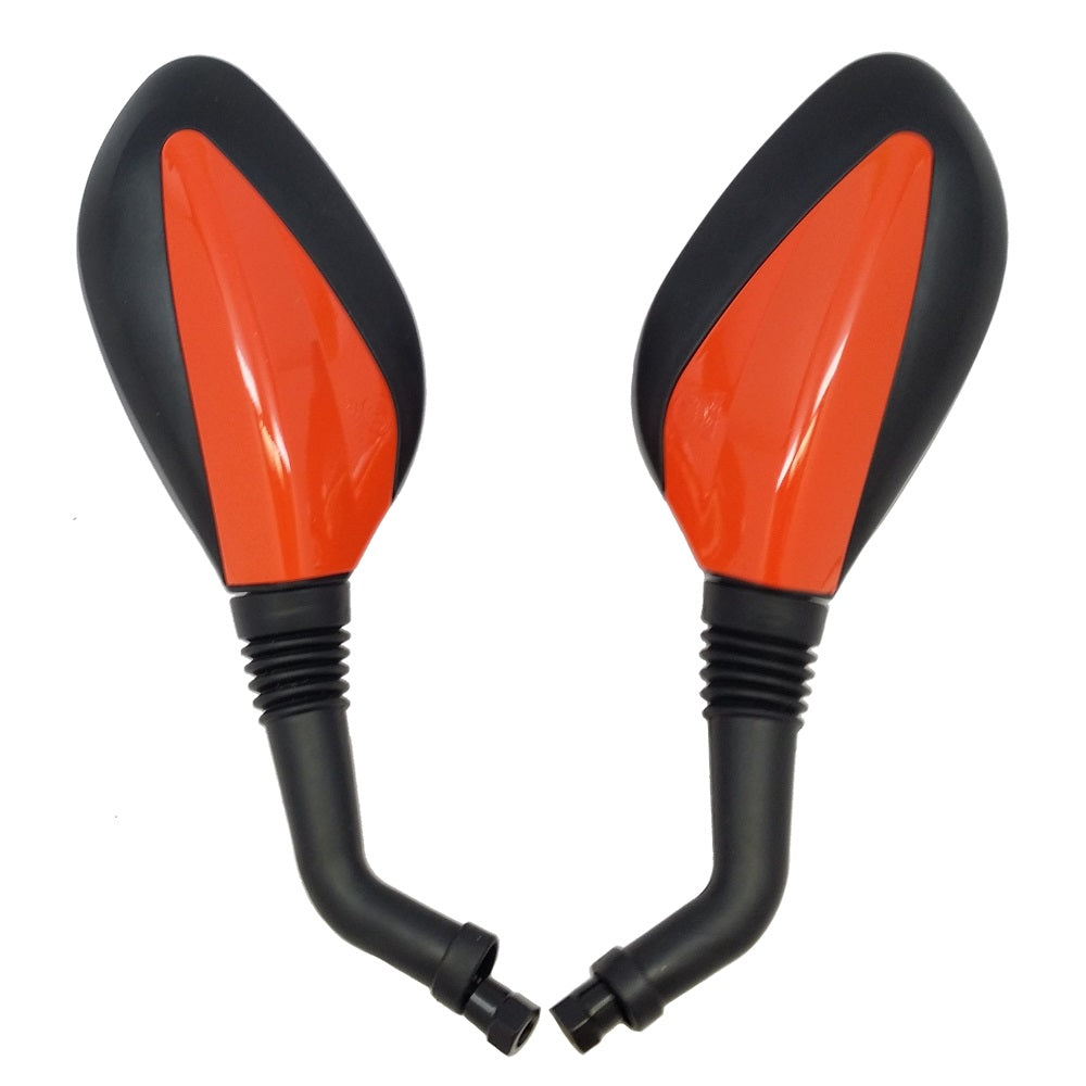 Mirrors, 8mm, ORANGE, Set of 2, Scooter