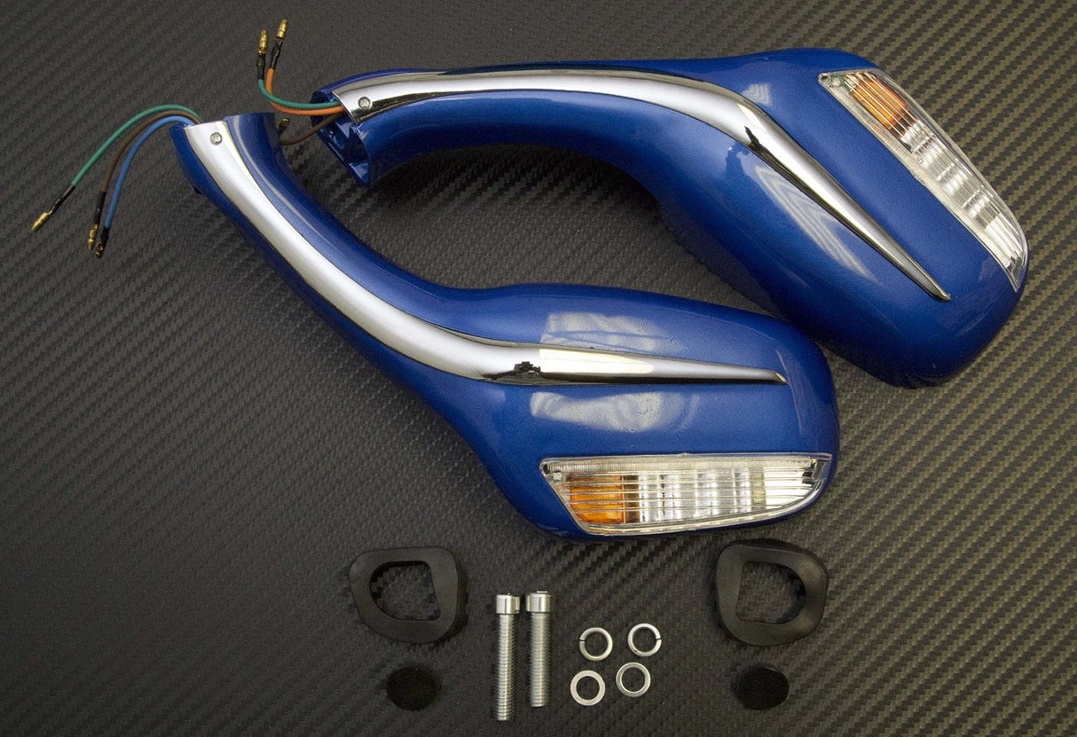 Mirror with Turn Signal light, Gator 150 -BLUE