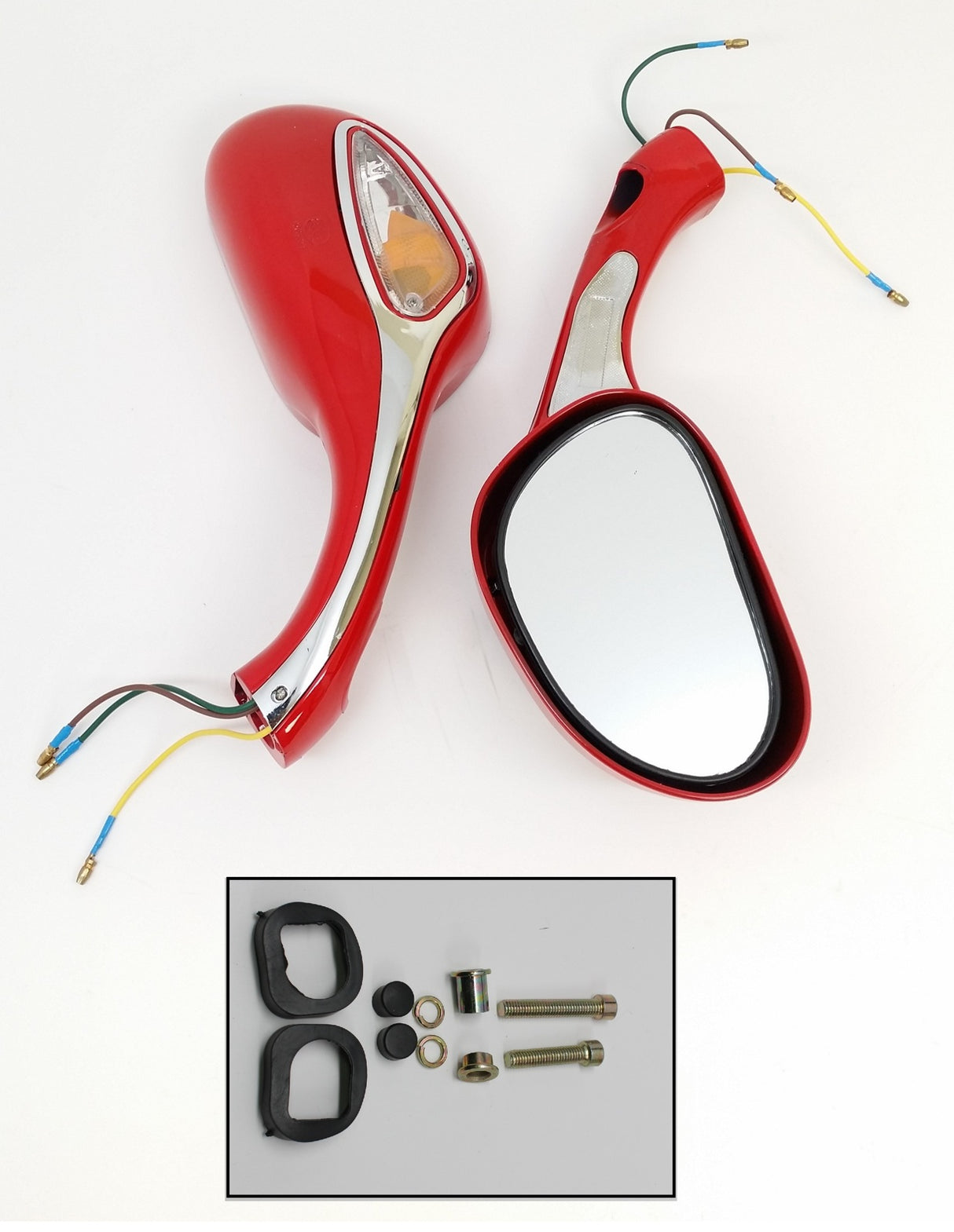Mirror with Turn Signal light, Gator 150 -RED