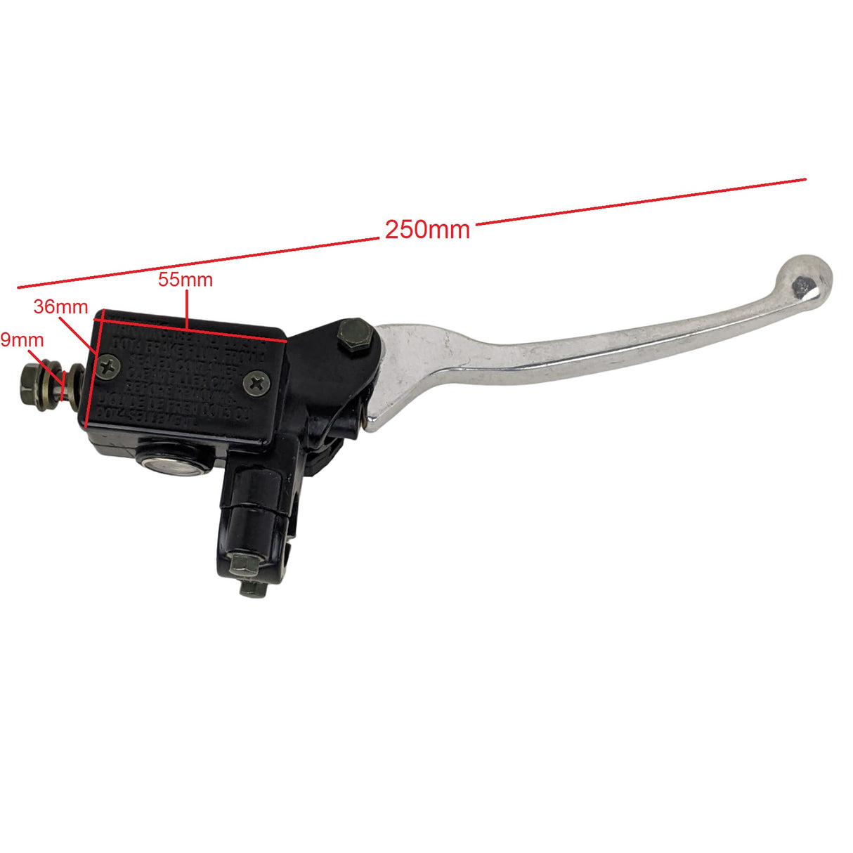 Right Front Brake Master Cylinder Lever Hydraulic Brake Handle with 10mm Banjo Bolt Fits 50cc 70cc 90cc 110cc 125cc Dirt Bikes