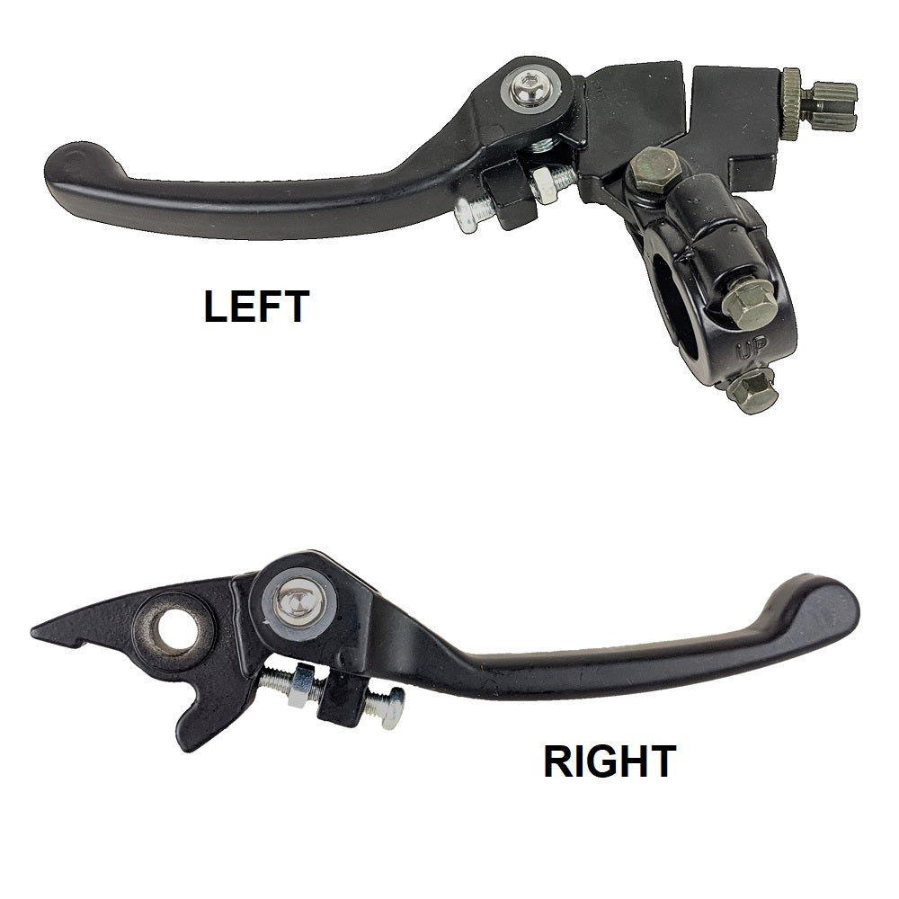 7/8" FOLDING BRAKE CLUTCH LEVER SET SDG SSR 70 110 107 125 PIT BIKE - BLACK