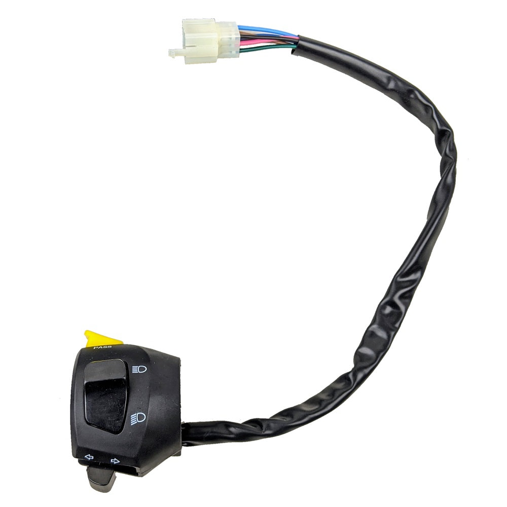 RedCap Left Side Handlebar Switch Assembly with 8-wire Harness Pin Plug, Horn Turn Signal, Hi-Lo Headlight Switch - Specifically Designed for Jonway ATV - Version-YY125-2A, Fit in Chinese ATV Models