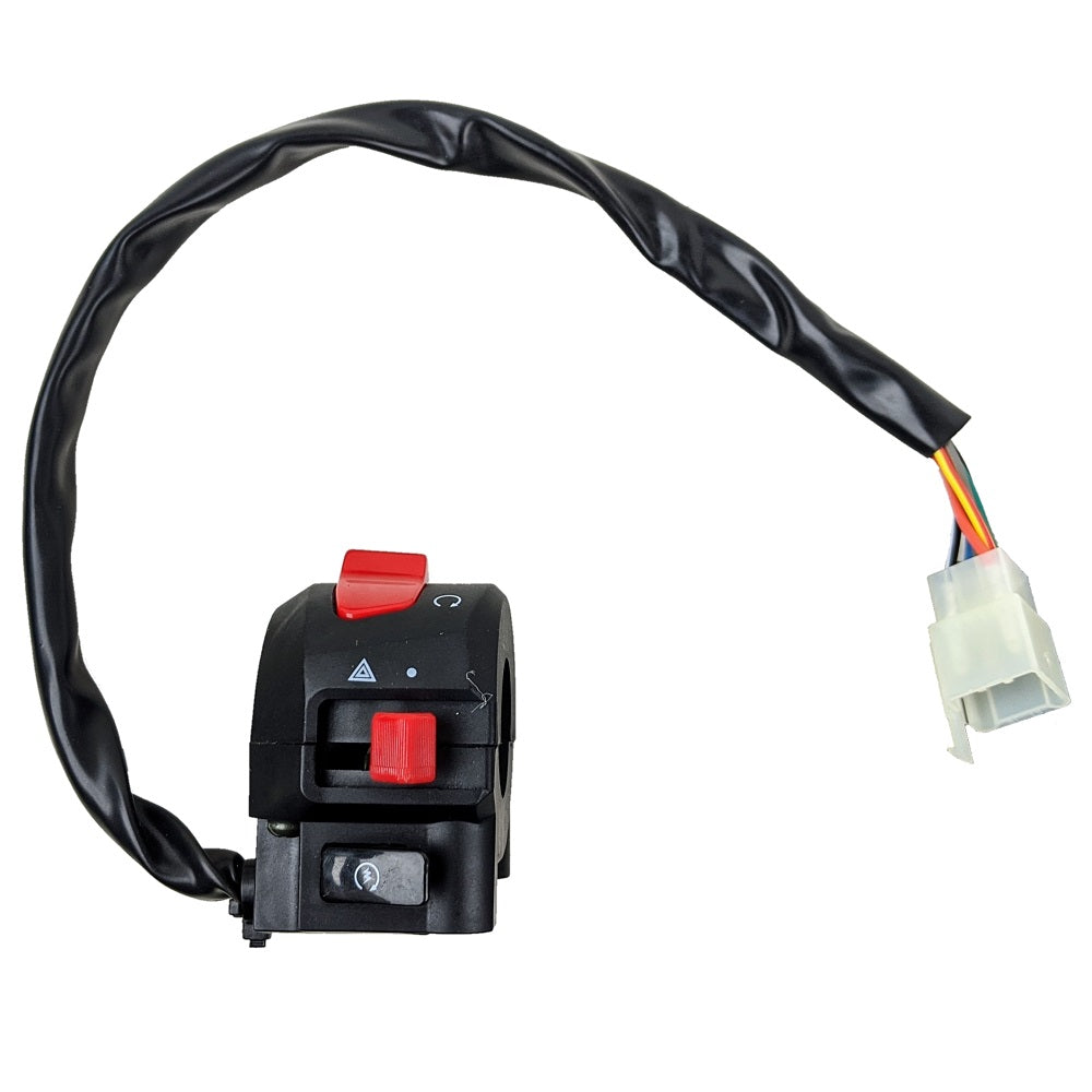 RedCap Only Right Side Handlebar Switch with 7-Wire Harness Pin Plug, Specifically Designed for Jonway ATV - Version-YY125-2A, Fit in Chinese ATV Models - On/Off Engine Stop Electric Start Switch