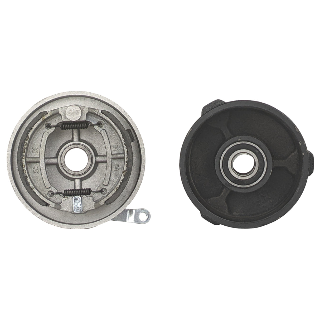Front Right Hub Drum Brake Assembly TaoTao ATA110B with 6 or 7 Inch Wheel & Tires with 77mm 3in Stud Spacing