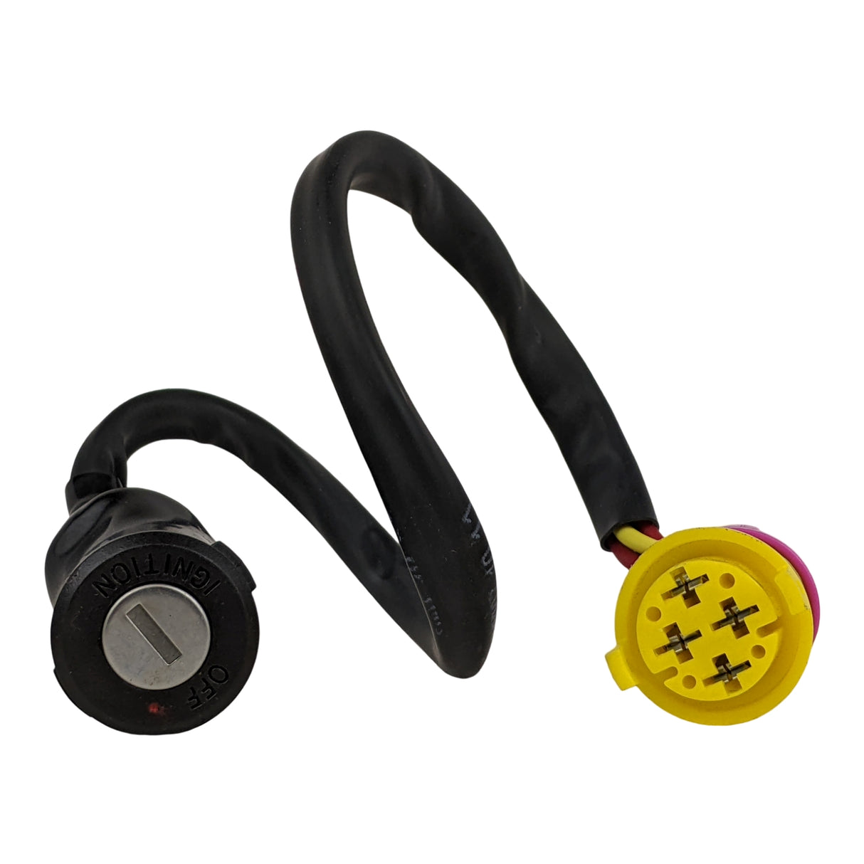 Key Ignition Switch - 4 Wire - 14" Harness Connector Plug